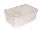 Preview: BraPlast Dose 1,3 L white box with clear flap lid