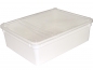 Preview: BraPlast Dose 3,0 L white box with clear flap lid