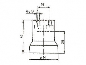 Porcelain socket L-piece E27