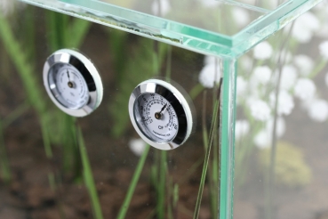 mini hygrometer analogue metal - 25mm