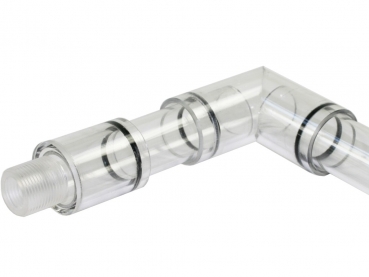 basin pipe connector 3/4" to 40mm - straight - transparent