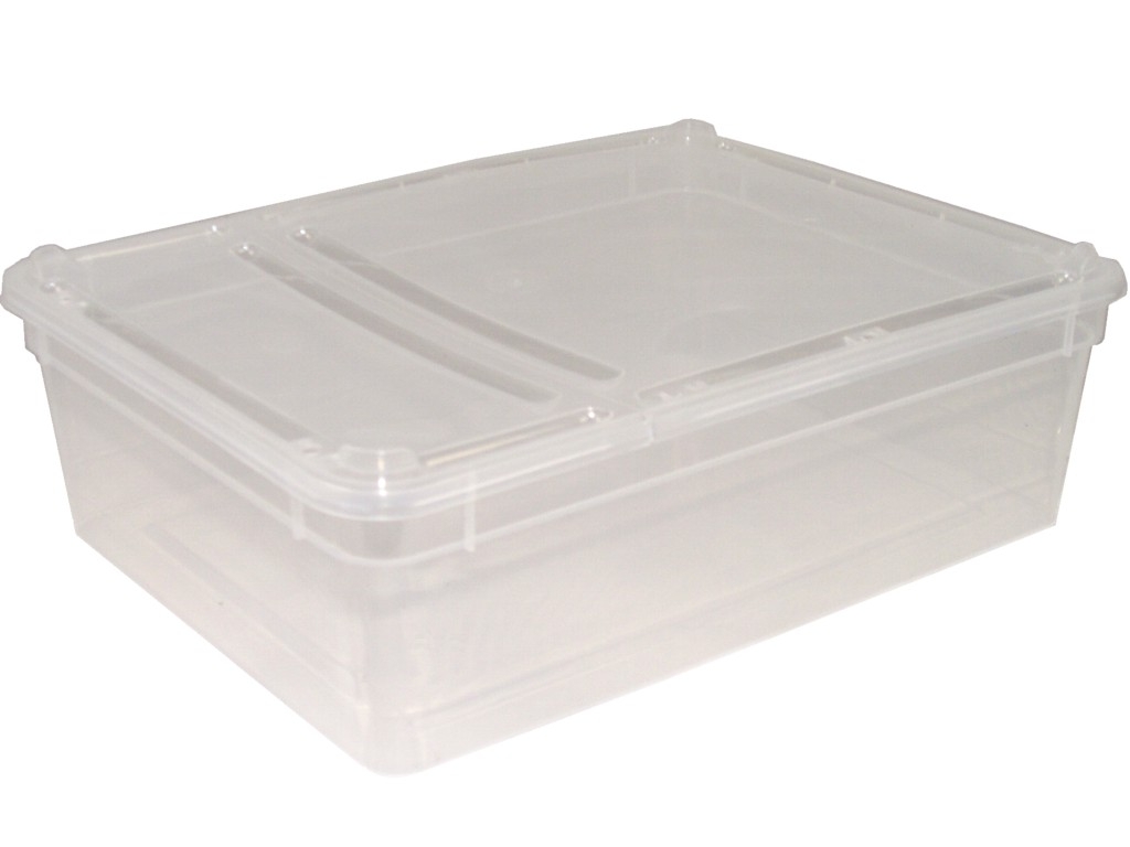 BraPlast Dose 3,0 L clear box with flap lid