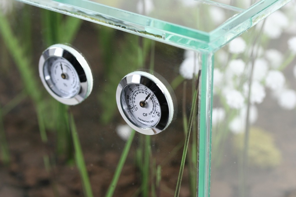 mini hygrometer analogue metal - 25mm