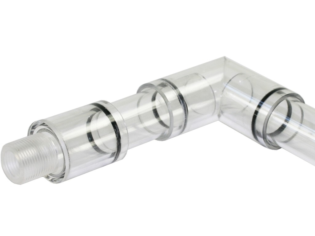 Becken-Rohrverbinder 3/4" zu 40mm - gerade - transparent